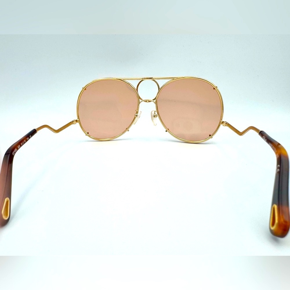 CHLOÉ VICKY INTERCHANGEABLE LENSES AVIATOR SUNGLASSES - Picture 10 of 15